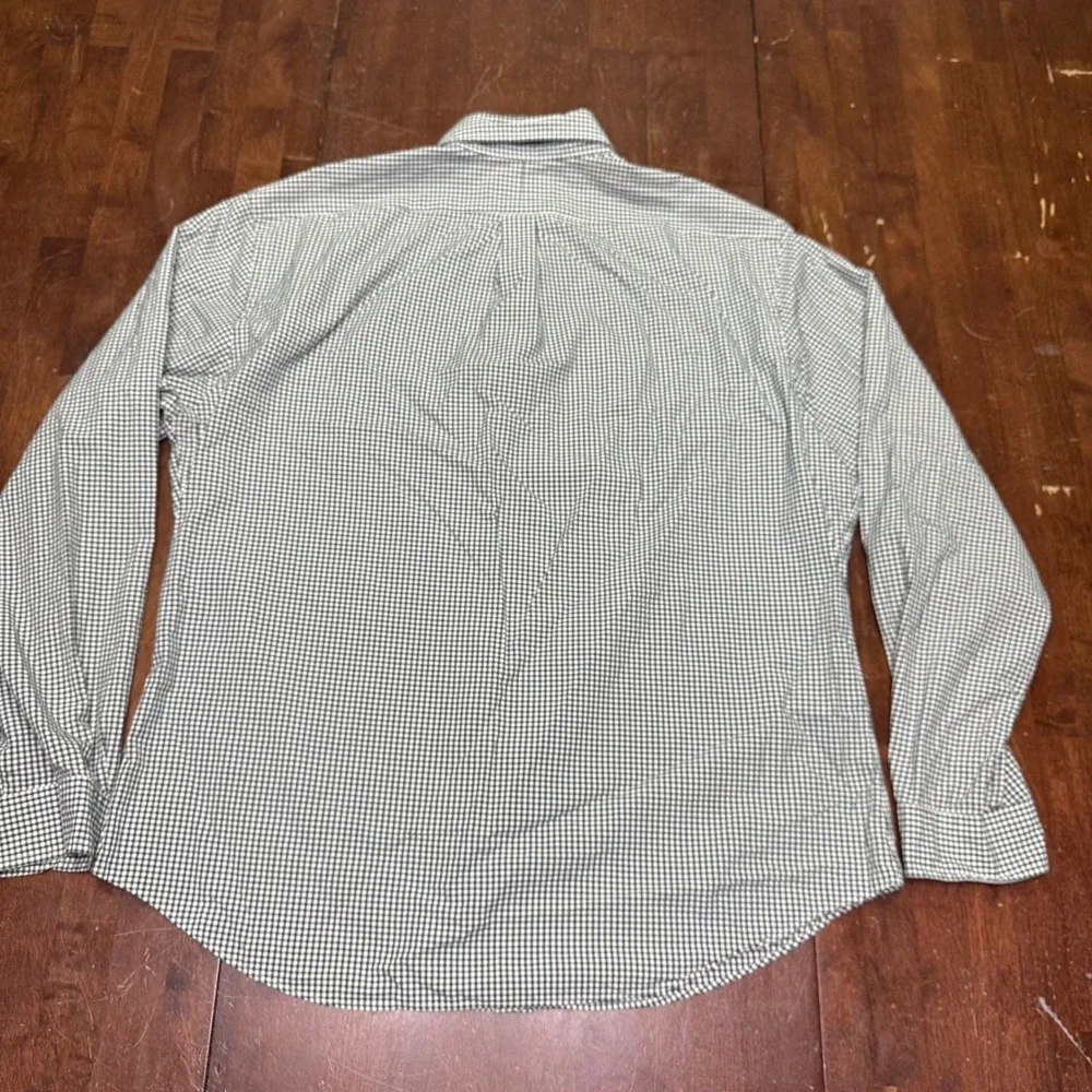 Polo Ralph Lauren Button Down Men XXL Green Gingham Check Slim Fit Long Sleeve